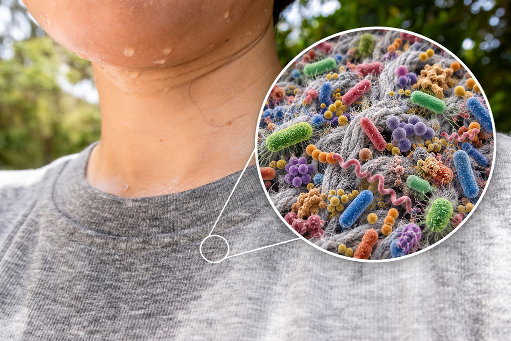 bacteria substances on fabric